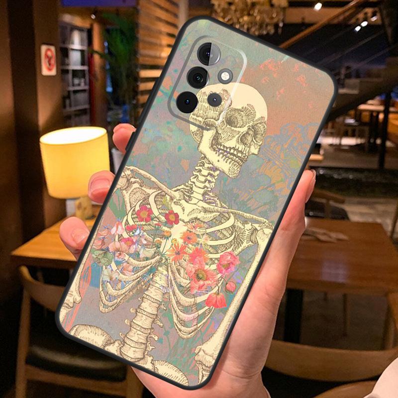 Gothic Fashion Skull Funda For Samsung A53 A33 A23 A13 A32 A22 A42 A52 A12 A51 A71 A52S A14 A34 A54 Case Cover