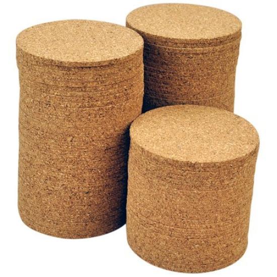 

Cork Round Thickness Pack of Good-L Coasters, (Smooth Double-Polished Finish) [Diameter 90mm, 3.5mm / 100]