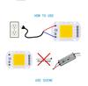 10 Adet 50W 30W 20W LED COB Çip 220V LED Çip Akıllı IC Sürücüye Gerek Yok Diyot Çip Boncukları Projektör Spot DIY Aydınlatma İçin