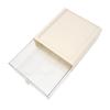 Cream Color Drawer Storage Box Transparent Material Desk Organizer Storage Container  Home