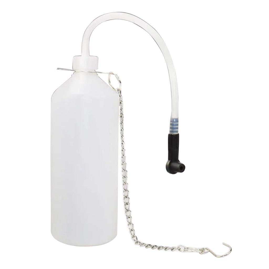 Serbatoio Fluido Freni 1L Flacone Sfiato Freni con Tubo da 60cm e Adattatore in Gomma Universale Dispositivo di Sfiato Freni