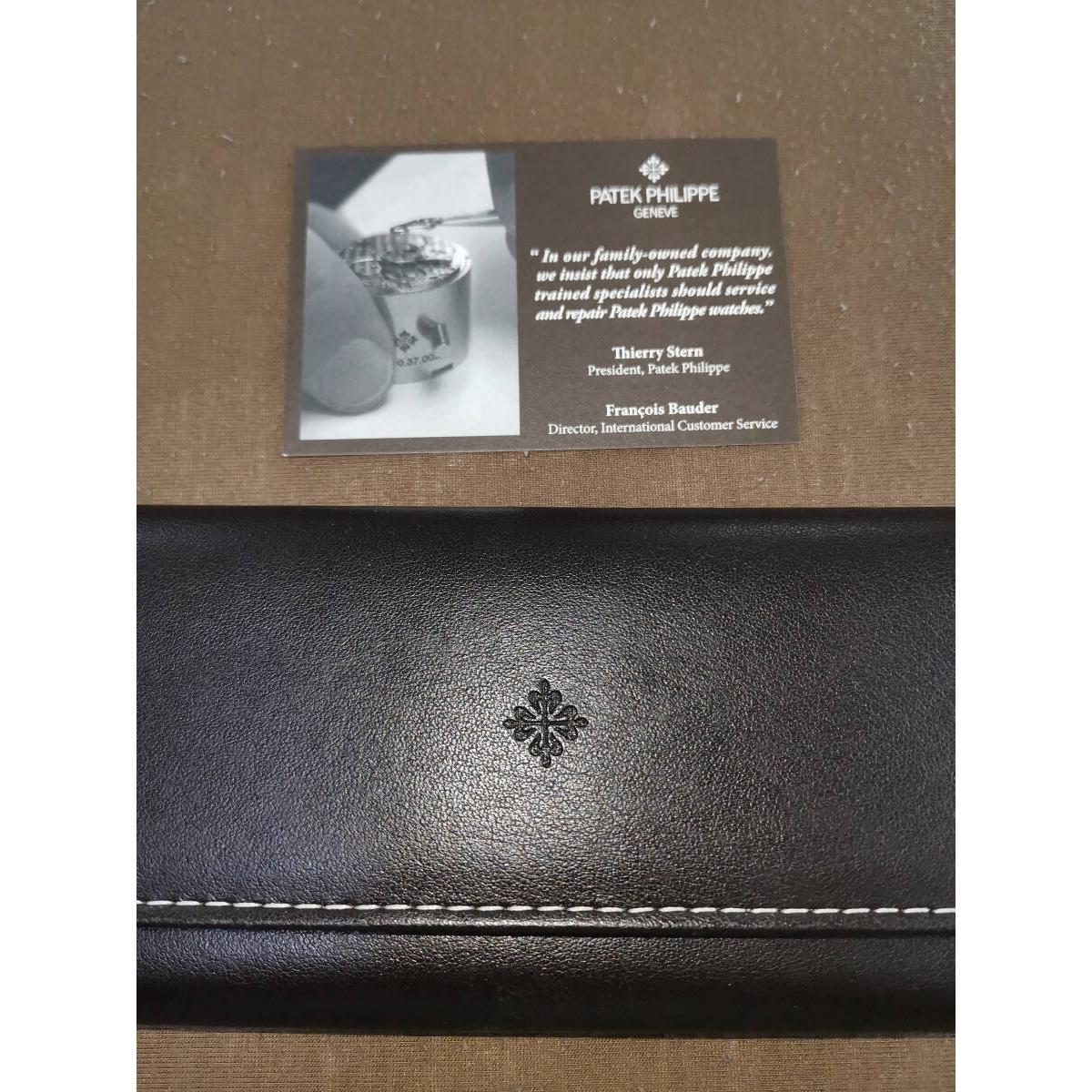 Used Patek Philippe watch pouch for carrying, unused, stored item, genuine leather, genuine