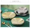 Korean Style Gold Double-Layer Stainless Steel Plate for BBQ & Hot Pot