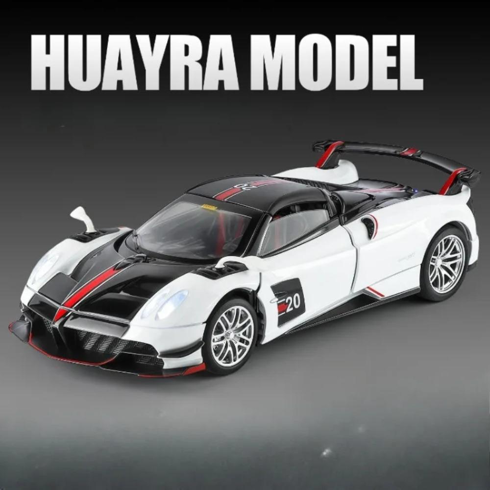 Simulation 1/32 Pagani Huayra BC Alloy Car Model with Light and Sound Collection Miniature Voiture Toy Vehicle Gift Children Boy