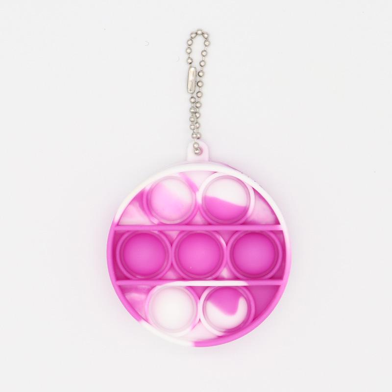 Colorful Silicone Keychain Bubble Toy - Mouse Killer Pendant and Educational Decompression Tool