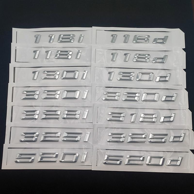 Htyng6 3D ABS Logo 320d 118i 118d 120d 130i 316i 318i 320i 520i 530i 530d Emblem Letters Sticker Car Trunk Badge For Accessories