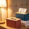 Tissue Box with Solid Wood Lid, Waterproof Design, Long Paper Opening Tissue Dispenser for Home Office