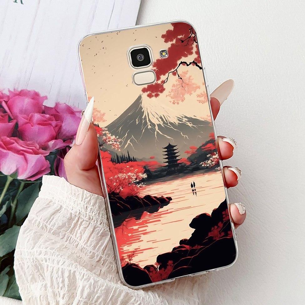 Clear For Samsung J6 2018 Case SM-J600F Cute Fashion Funny Painted Back Cover For Samsung Galaxy J6 2018 Phone Case J600G J600FN