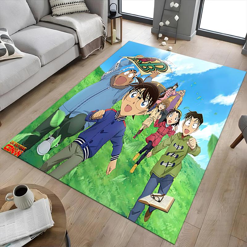 1pc Detective Conan Adventure Carpet for Playroom Bedroom Living Room Sofa Home Decor,kids Game Area Rug Non-slip Floor Mat Y72325