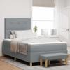 Boxspring Bed with Headboard Light Grey 120 x 200 cm Fabric