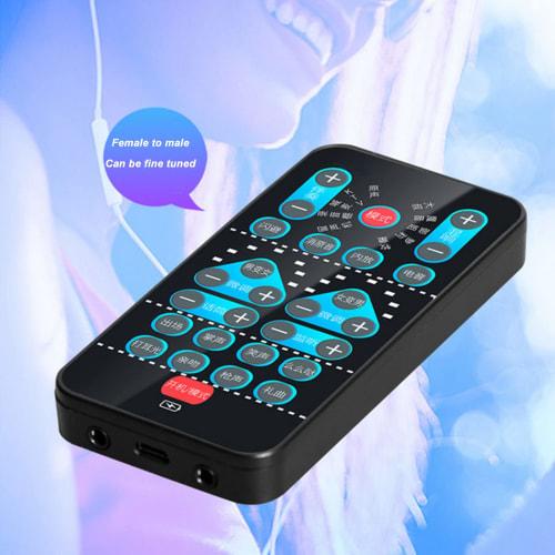 Mini Cambiador de Voz, Micrófono de Mano Cambiador de Voz Dispositivo Disfrazador de Voz, 8 Efectos de Sonido, Máquina de Efectos de Sonido, Cambiador de Voz Multifunción para