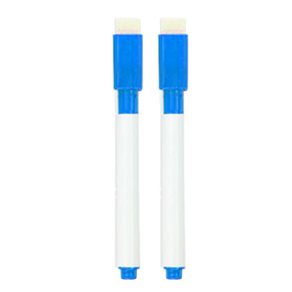2PCS Dry Erase Marker Magnetic Fine Tip Low Odor Whiteboard Marker with Erasers for Kids Adults