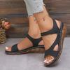 Women's Casual Summer Wedge Sandals Open Toe Ankle Strap Comfortable Beach Shoes
