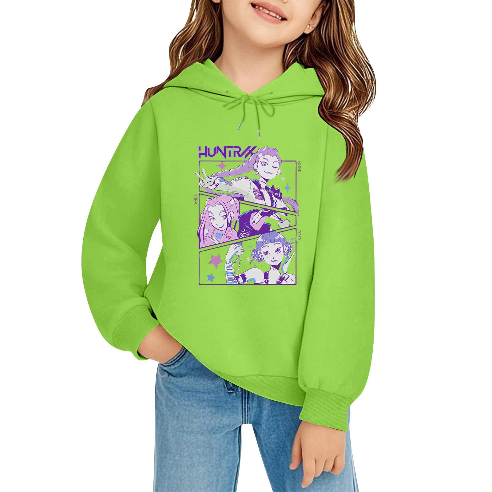 

Детский пуловер с длинным рукавом, свободного кроя, с принтом букв, капюшоном на шнурке 110