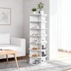 7-Tier rotating shoe rack tower, 360 degrees rotatable – freestanding shoe rack for 28 pairs of shoes, space-saving, white (60 × 60 × 161cm)
