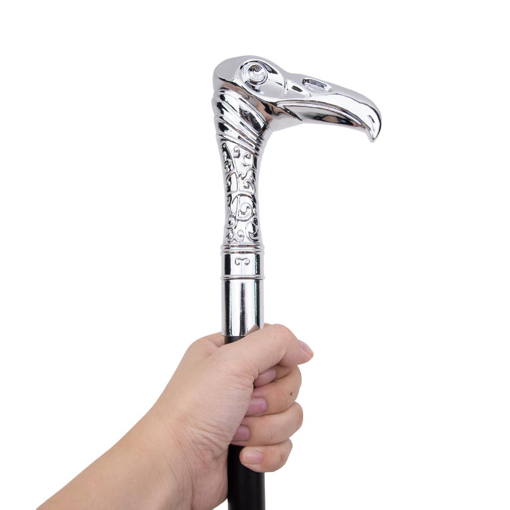 Weißer Adlerkopf, luxuriöser dekorativer Cosplay-Gehstock, eleganter modischer Gehstock, Cosplay-Legierung, Crosier, Vintage-Gehstock, 93 cm