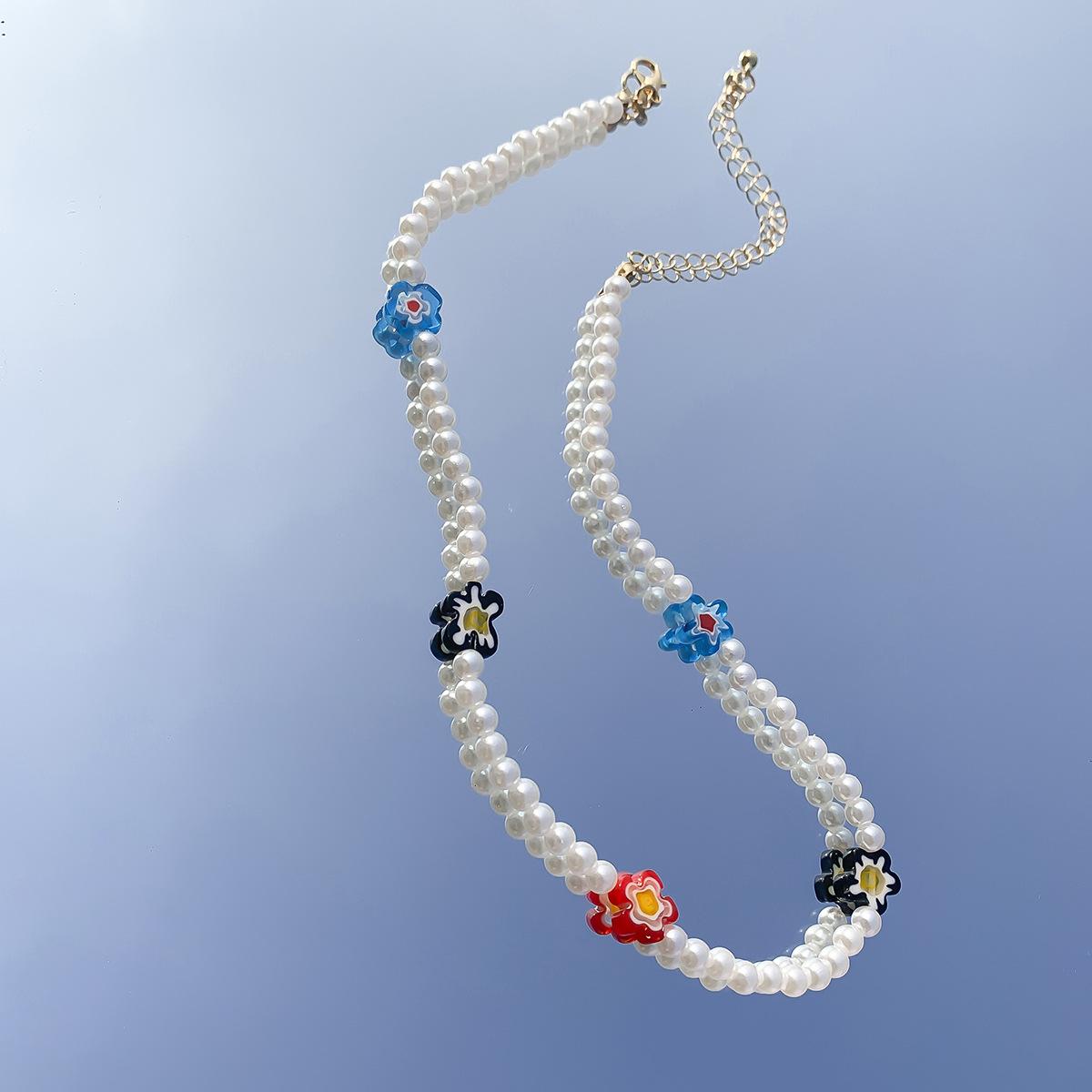 

Милые красочные маленькие ромашки, акриловые цветы, богемное колье-чокер с цепочкой из бисера для женщин и девочек, ювелирные изделия