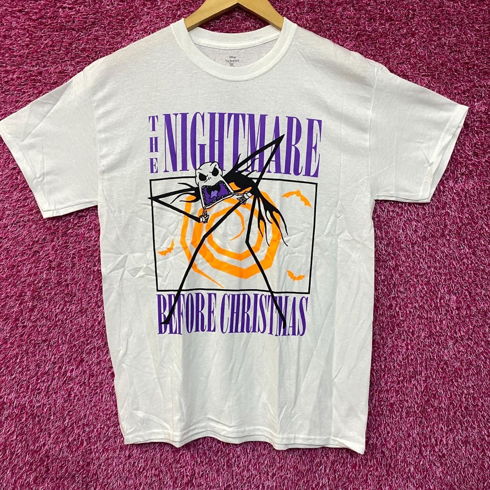 Tim Burton Nightmare Before Christmas Jack Skellington Mad 100% Cotton T-shirt Mens Tees Top XL