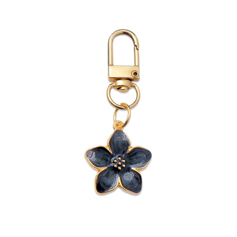 Cute Colourful Pearlescent Five-petalled Cherry Blossom Keyring Bag Charm