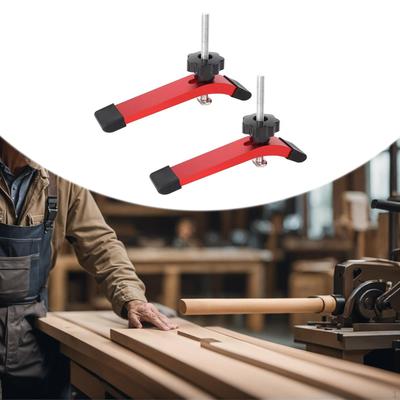 2Pcs Hold Down Clamps Quick Acting Clamp Sliding Groove Adjustable Work Positioning Aluminum Alloy