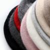 Fashion Cashmere Cashmere Knitted Hat Solid Color Rolled Edge Beanie Hat Unisex Ear Protection Cap