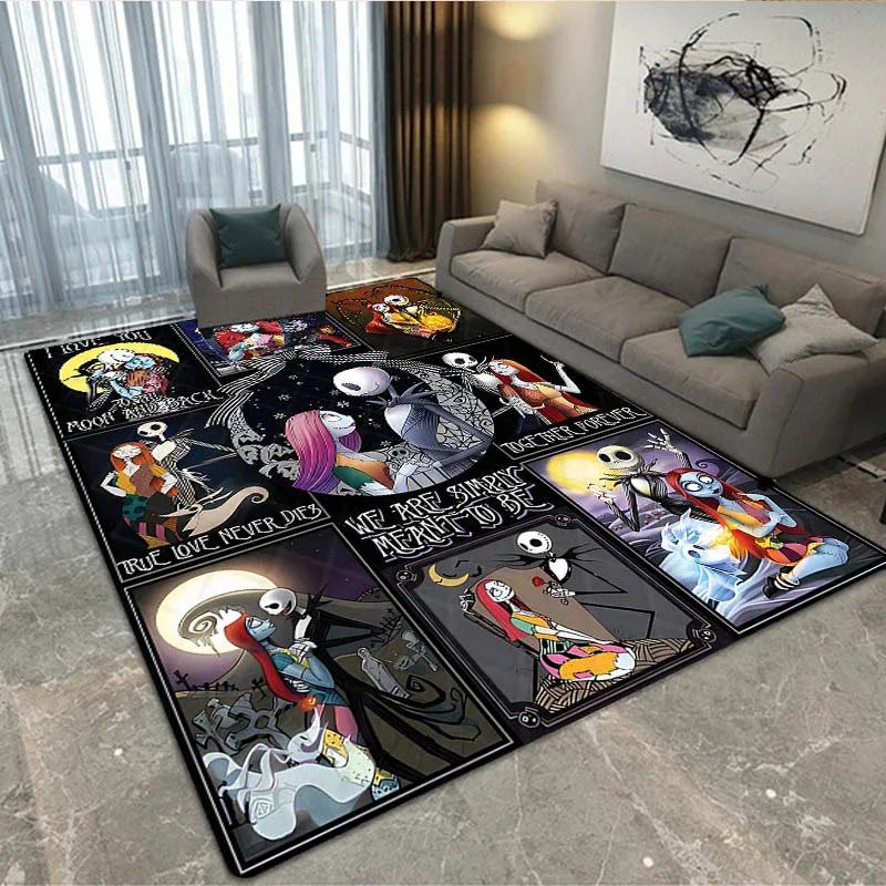 Halloween The Nightmare Before Christmas Teppich Wohnzimmer Schlafzimmer Teppich Rutschfester Teppich Zuhause Schlafzimmer Dekoration Geburtstagsgeschenk