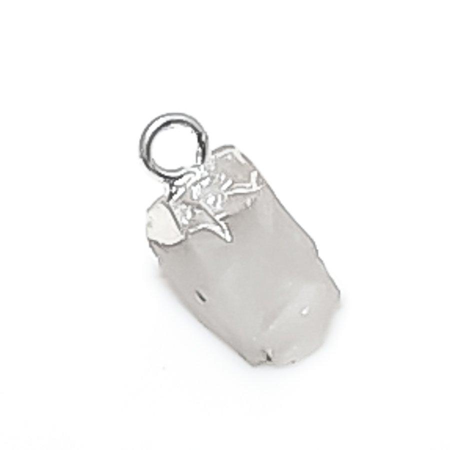 Moonstone Rough Gemstone Handmade 925 Sterling Silver Jewelry Pendant 0.59" A9W07