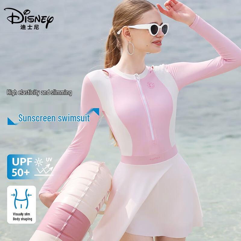Disney Girls  Long Sleeve Sun Protection One-Piece Swim Dress D15304S2F XL