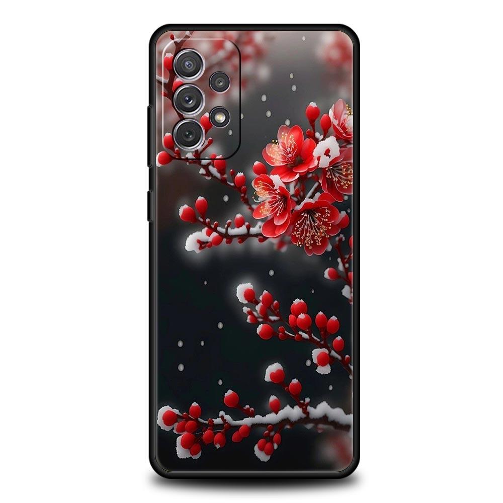 Cherry Blossoms Phone Case For Samsung Galaxy A17 A07 A55 A35 A25 A15 A05s A33 5G A31 A23 A21s A13 A11 A41 A73 A53 A51 A71 Cover