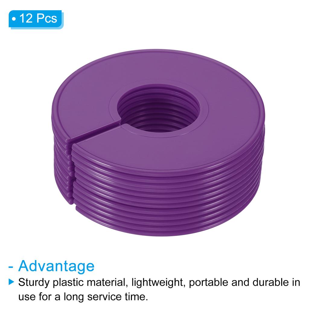 6/12PCS Multicolor Round Hangers Closet Dividers DIY Clothing Size Dividers for Clothes Stores Closet Home Blank Dividers