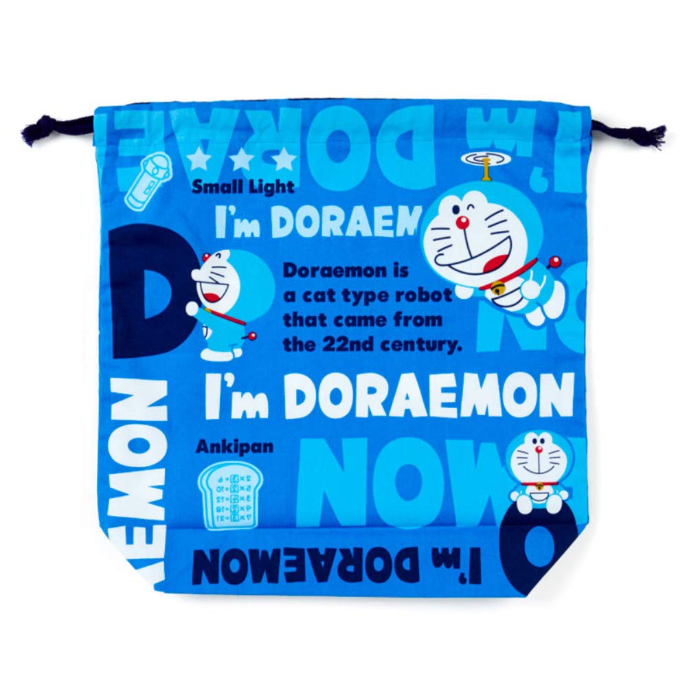 Sanrio Doraemon Gusseted Drawstring Bag (I'm DORAEMON)