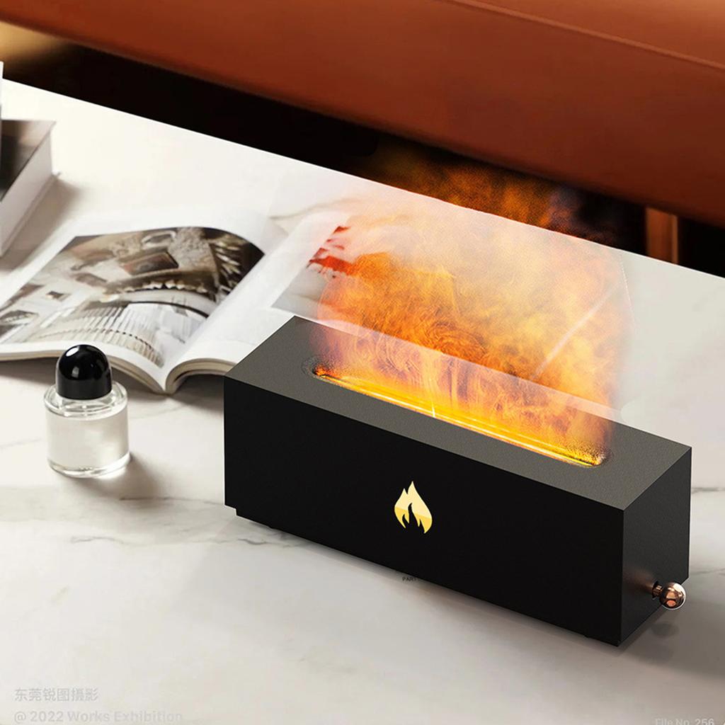 Flame   Diffuser 3D  place Apprance Multi Colored   Automatic Power Off   320ml Silent Flame Mist   Humidifier for Bedroom