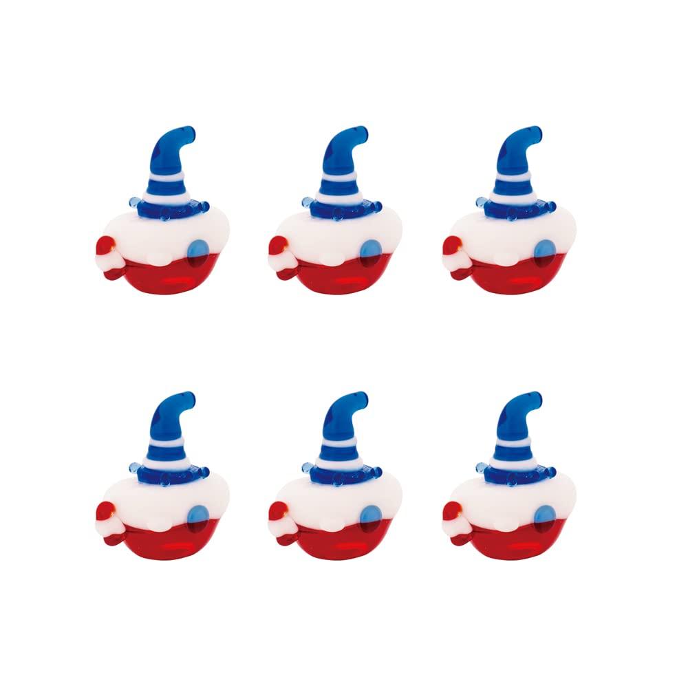 [Amazon.co.jp Exclusive] [Commercial Set] Cute Glasswork Petit Series Submarine (Red) Set of 6