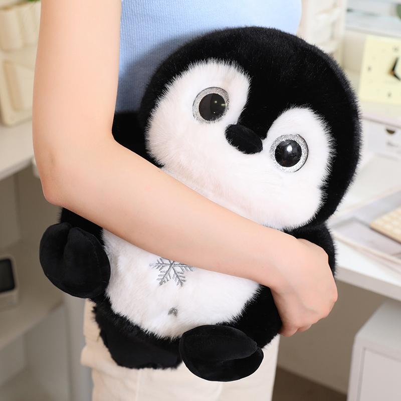Cuddly Lifelike Polar Penguin Plush Toys Stuffed Chubby Snowflakes Penguin Doll Soft Cozy Hugging Animal Doll Kawaii Gift