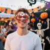 Pack of 3 Halloween Party Eyewear Pumpkin Bat Skull Decorations Comfortable Fit Glasses Accessories For Kids Adults