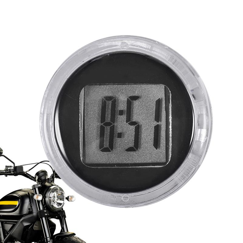 Mini Motorraduhr Aufklebbar Wasserdicht Stoßfest Elektronische Uhr Moto Digitaluhr Mit Stoppuhr Motorradzubehör