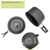 DS308 Portable Outdoor Nested Cookware and Tea Kettle Set for Camping