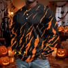 Men's Long Sleeve Shirt Loose Fit Casual Top for Halloween and Everyday Wear