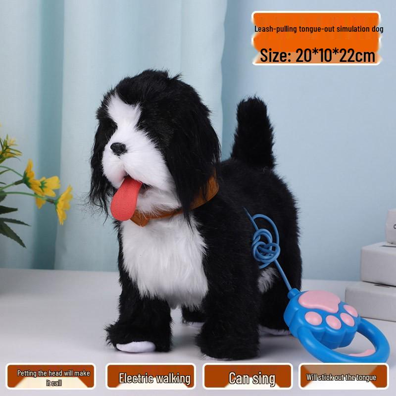 Electronic Puppy Toy: Interactive Walking, Barking, and Singing Pet with Leash