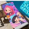 1pc Cute Chibi Girls Beach Towel, Pink Purple Cartoon Microfiber, Unisex Ideal for Swimming Surfing Camping Beach Holiday Bath