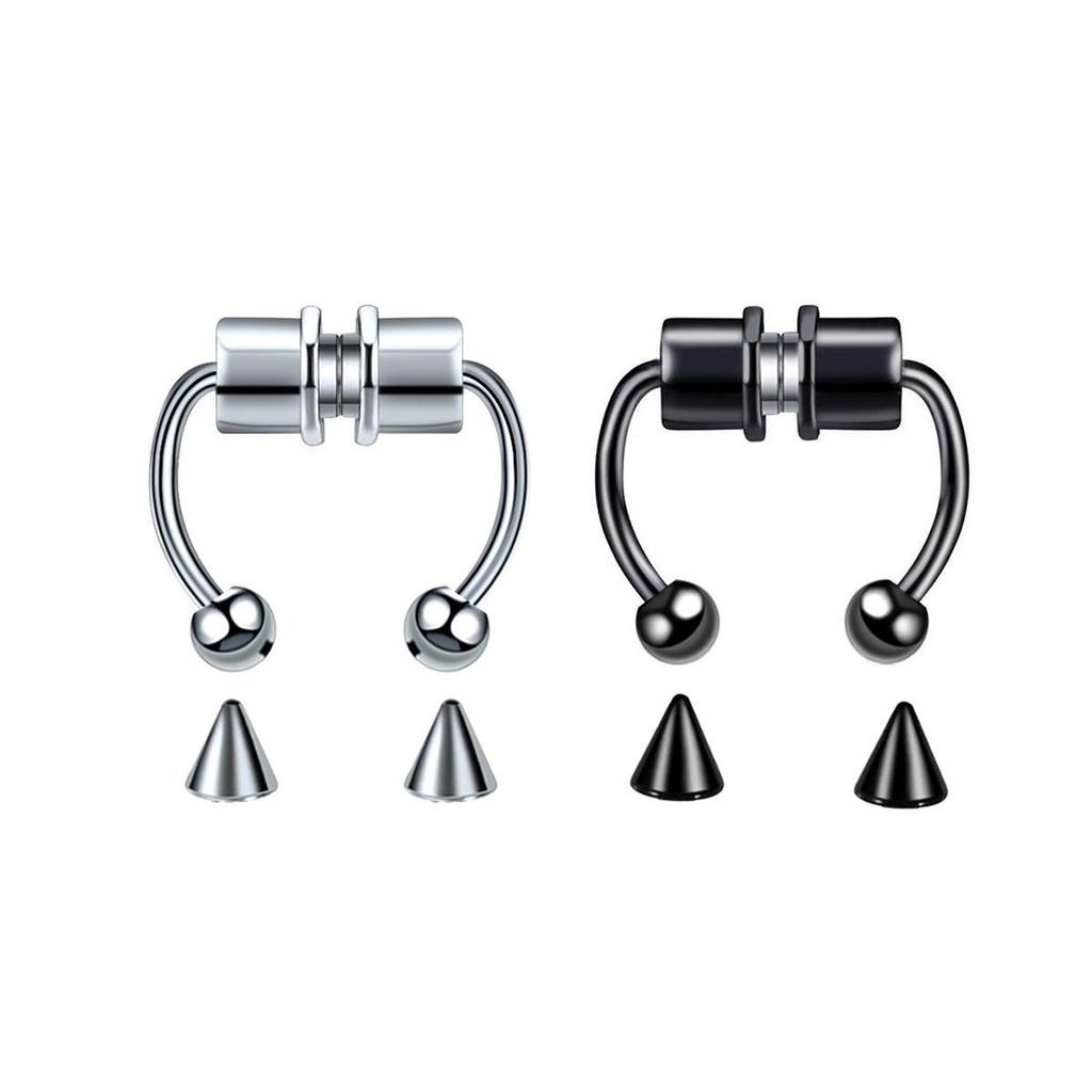1pcs U Shaped Fake Piercing Nose Ring Alloy Nose Piercing Hoop Septum Rings for Women Body Jewelry Gifts Fashion Magnetic