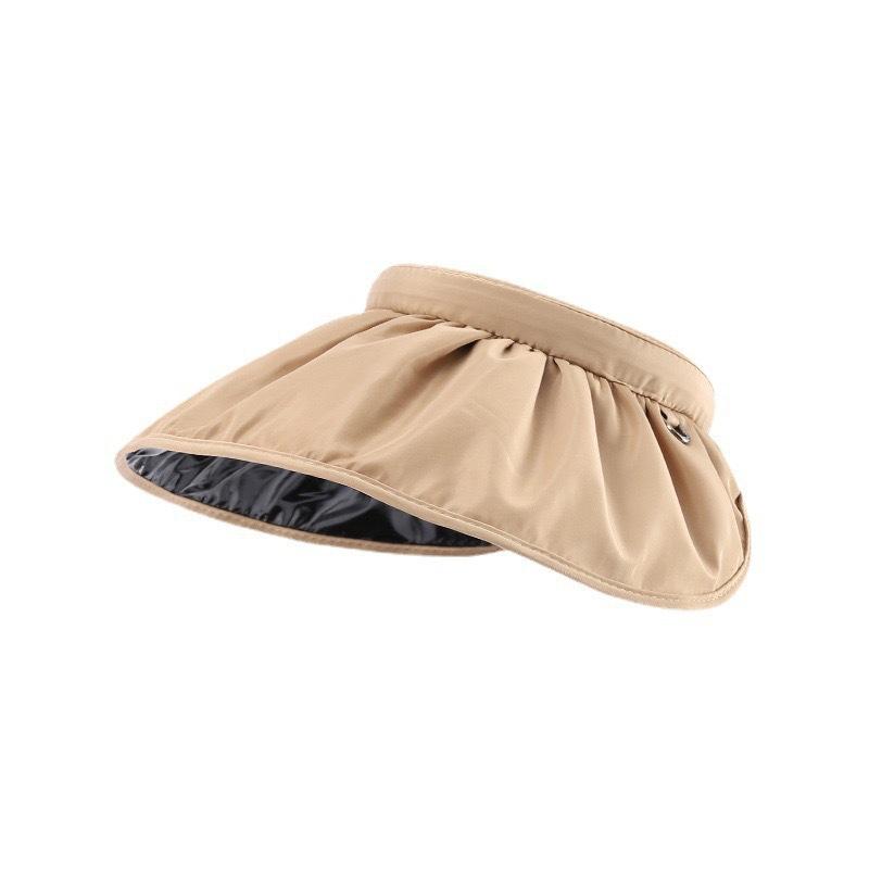 Wholesale Sun Hat Women's Summer Big Brim Cycling UV Protection Empty Top Sun Hat Foldable Face Cover Sun Protection