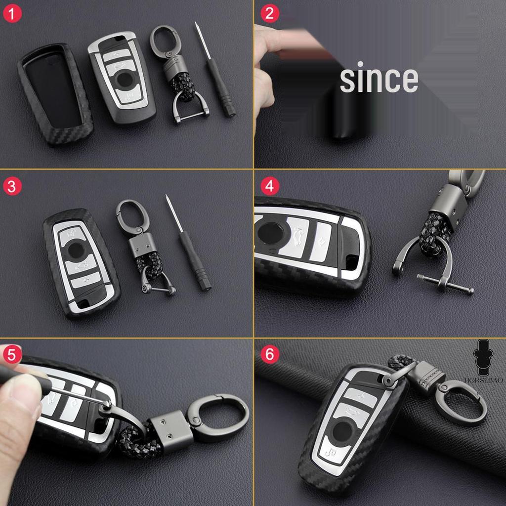 Silikon-Schlüsselhülle in Kohlefaser-Optik für BMW 1er, 3er, 5er, 320li, 528, X3, X4