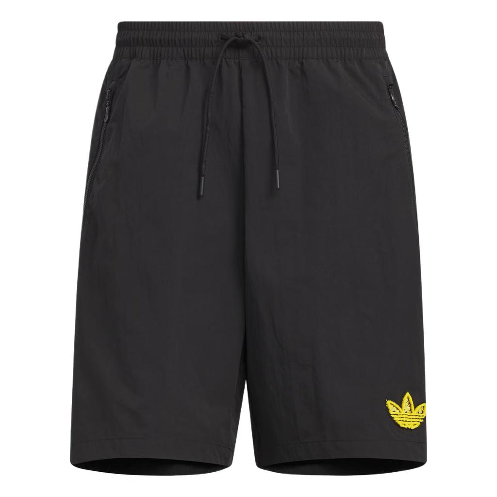 Adidas Originals Trefoil Badge Comfortable Versatile Fashion Soft Solid Color Casual Shorts Men Shorts Black KE5795