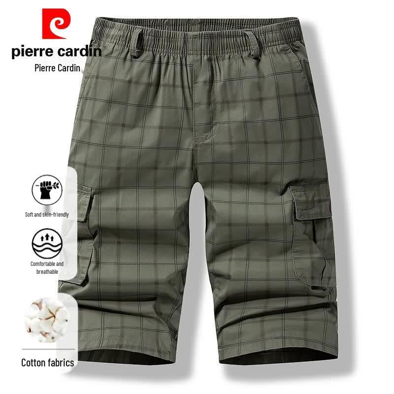 Pierre Cardin Men s Cotton Plaid Cropped Pants 4XL