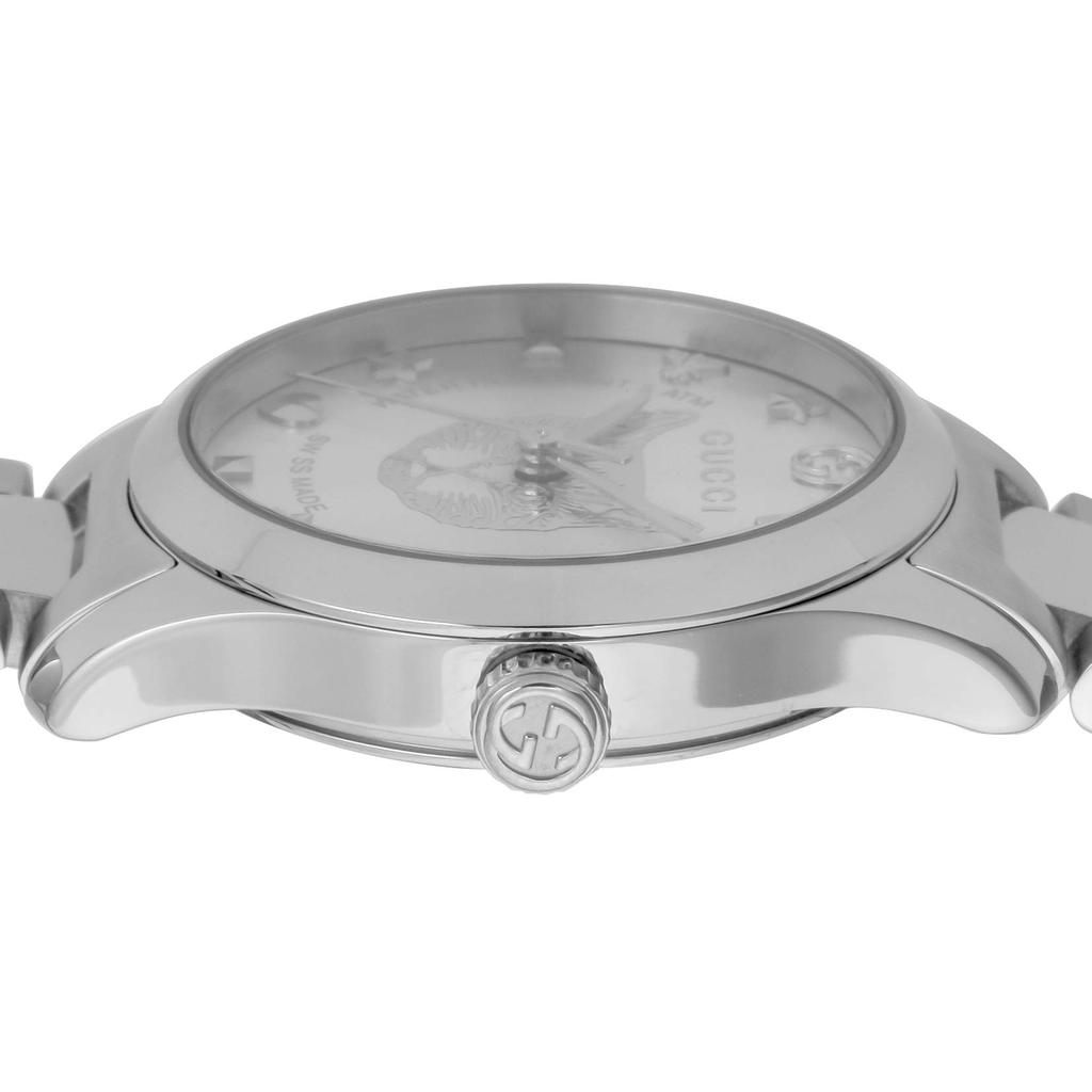 Gucci YA126595 Silver Stainless Sapphire Quartz Swiss Made G-TIMELESS Women's Watch, Dial, Steel, Crystal, Movement, 27mm,