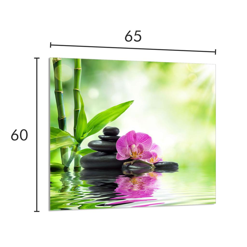 PANEL SZKLANY DO KUCHNI 65x60 Orchidea
