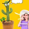 Dancing Cactus Toy Decoration Dancing Talking Cactus Toy with USB Charging Cable for Office