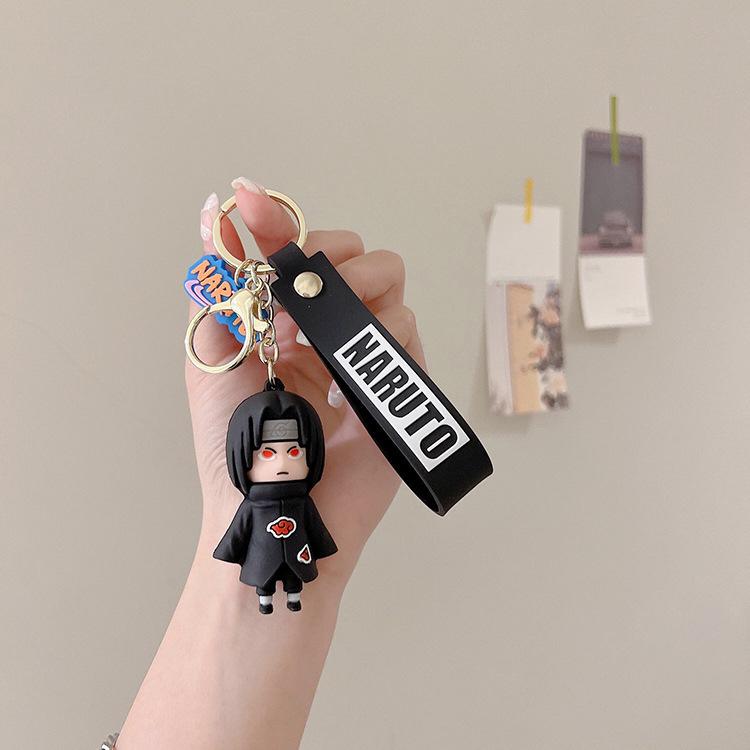 Naruto Anime Keychain Hatake Kakashi Uzumaki Narutos Keyring Cartoon Uchiha Sasuke Pendant Keychains Children Toys Cute Gifts