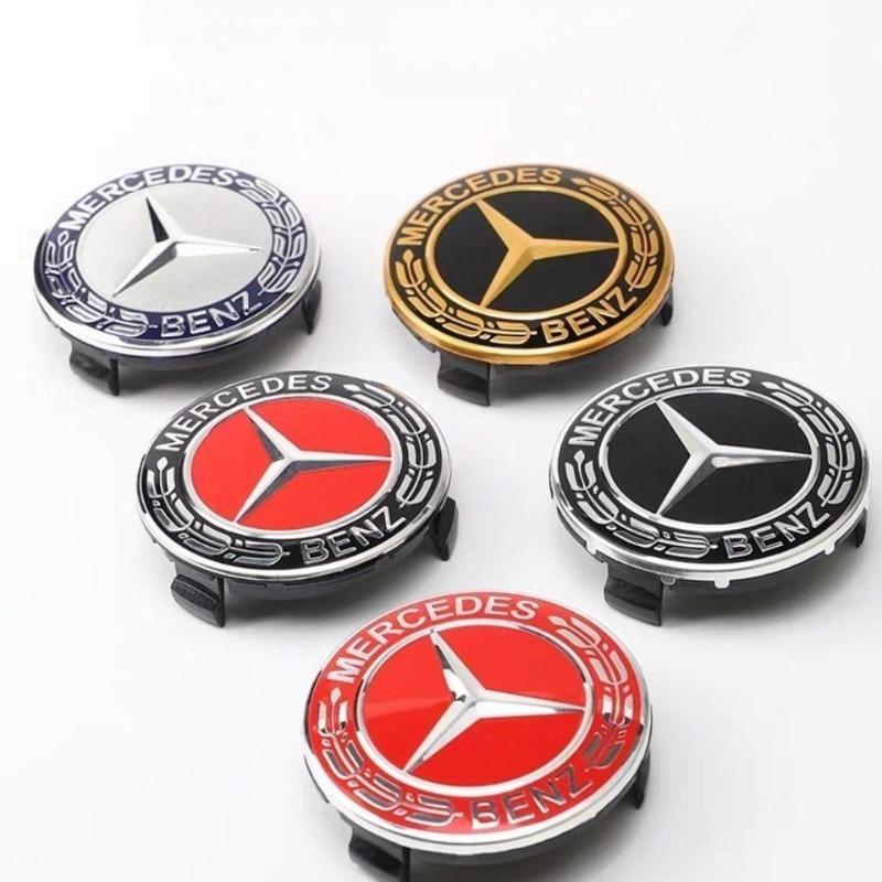 4 ks 75mm Pro Mercedes-Benz W166 W167 W176 W253 GLC GLK CLA/Třída A/B/C/E/S Krytky středových krytů kol auta Dekorativní příslušenství